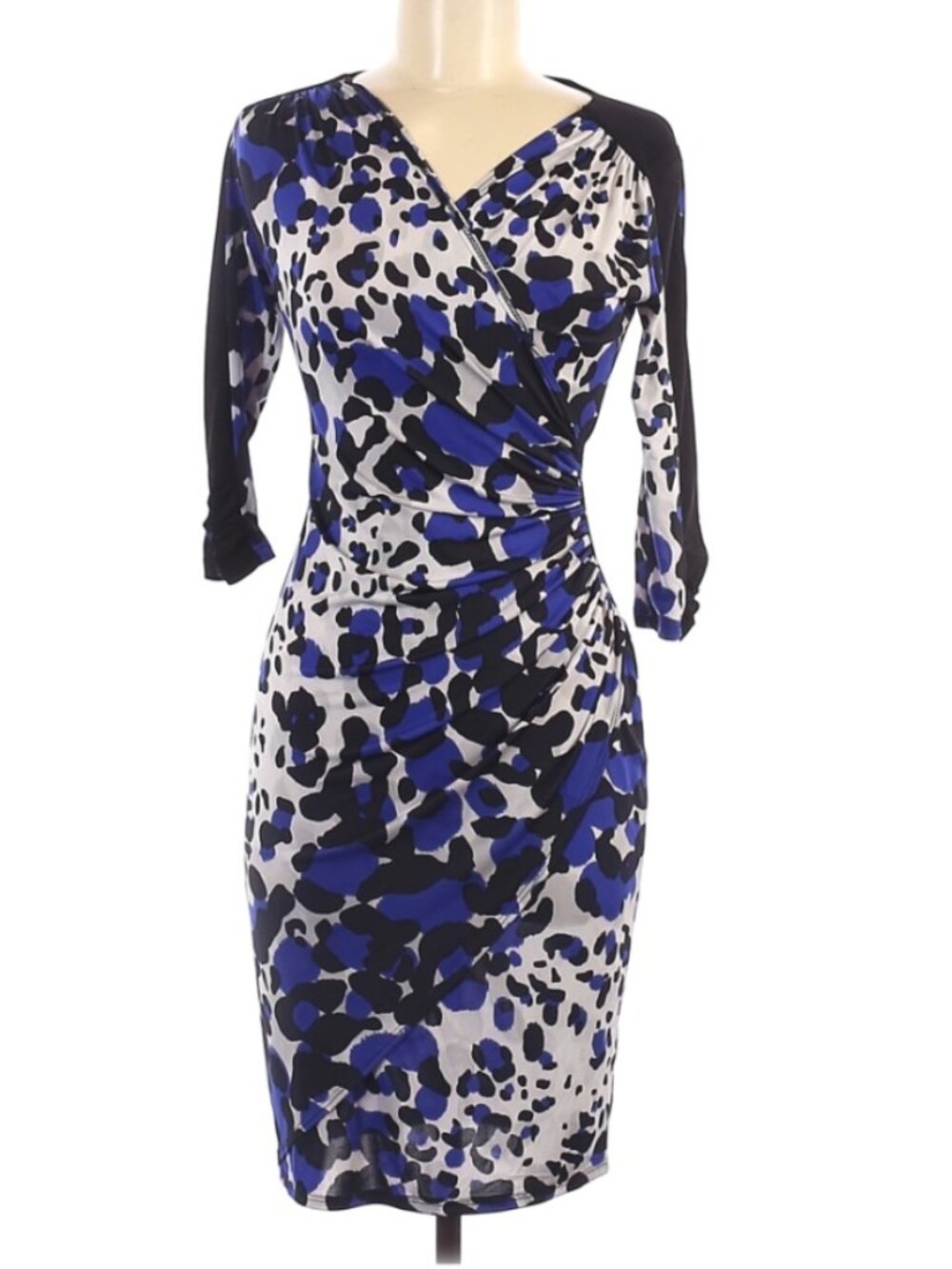Joseph Ribkoff faux wrap animal print dress, size 8 US